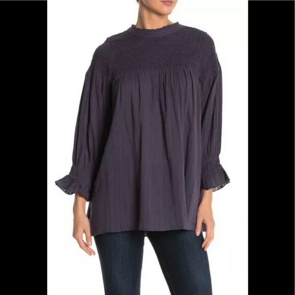 Free People Obi Mika Smocked Top in Medium NWT - Picture 1 of 6